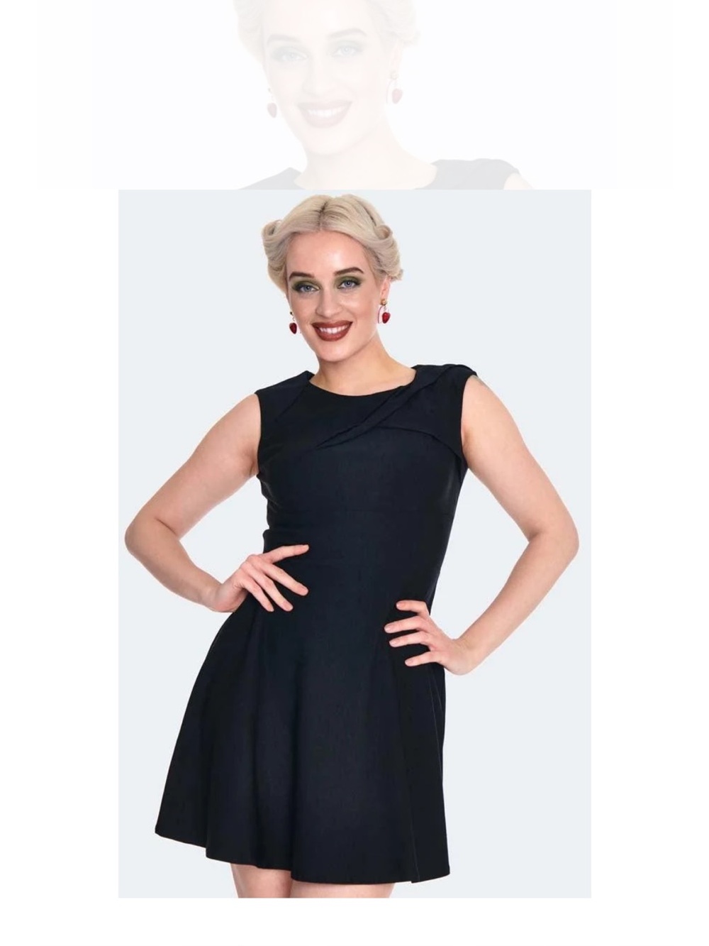 Voodoo Vixen Black Sleeveless Fit & Flare Midi Dress